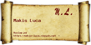 Makis Luca névjegykártya